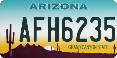 AZ license plate AFH6235