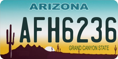 AZ license plate AFH6236