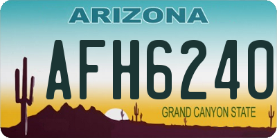 AZ license plate AFH6240
