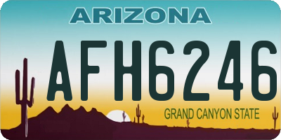 AZ license plate AFH6246