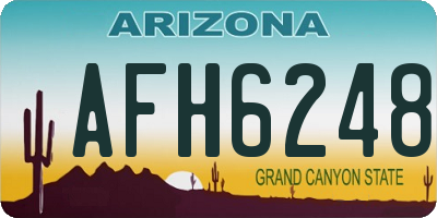 AZ license plate AFH6248