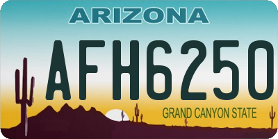 AZ license plate AFH6250