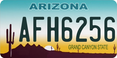 AZ license plate AFH6256