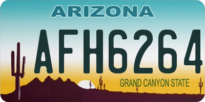 AZ license plate AFH6264