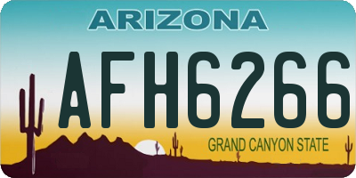 AZ license plate AFH6266