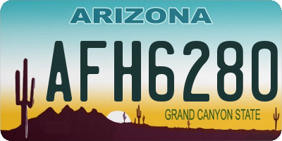 AZ license plate AFH6280