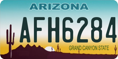 AZ license plate AFH6284