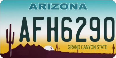 AZ license plate AFH6290