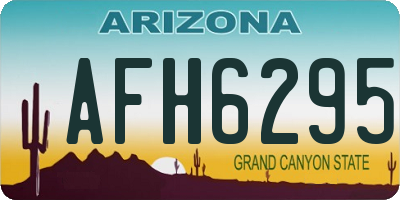 AZ license plate AFH6295