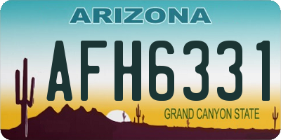 AZ license plate AFH6331