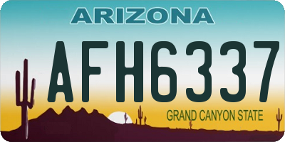 AZ license plate AFH6337