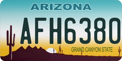 AZ license plate AFH6380