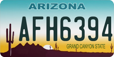 AZ license plate AFH6394