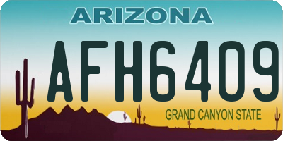 AZ license plate AFH6409