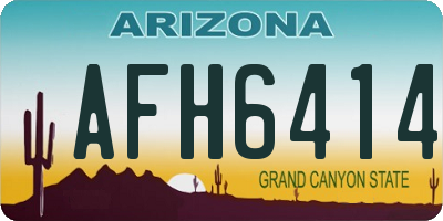 AZ license plate AFH6414