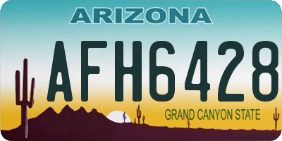 AZ license plate AFH6428