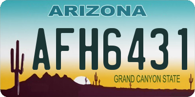 AZ license plate AFH6431