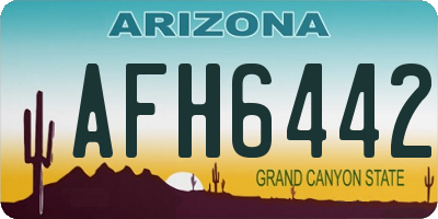 AZ license plate AFH6442