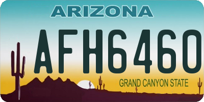 AZ license plate AFH6460