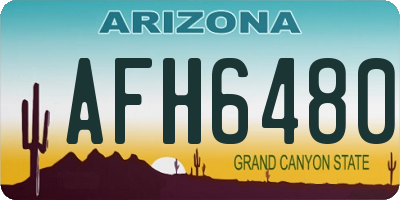 AZ license plate AFH6480