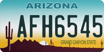 AZ license plate AFH6545