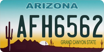 AZ license plate AFH6562