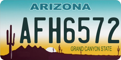 AZ license plate AFH6572