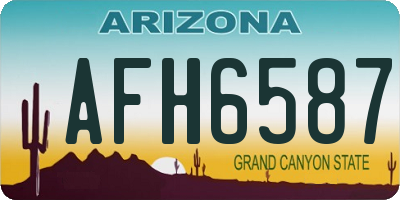 AZ license plate AFH6587