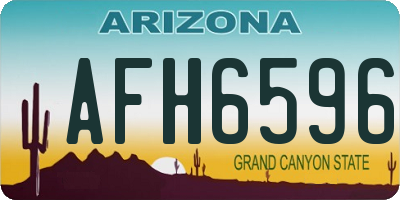 AZ license plate AFH6596