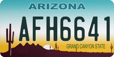 AZ license plate AFH6641