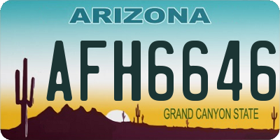 AZ license plate AFH6646
