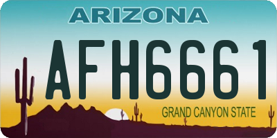 AZ license plate AFH6661