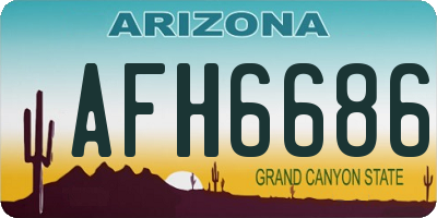 AZ license plate AFH6686