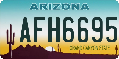 AZ license plate AFH6695