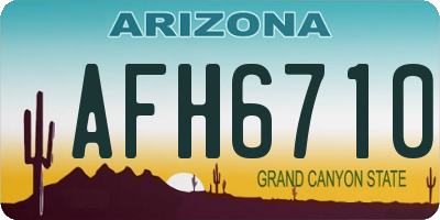AZ license plate AFH6710