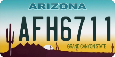 AZ license plate AFH6711