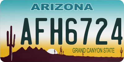 AZ license plate AFH6724