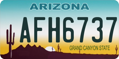 AZ license plate AFH6737