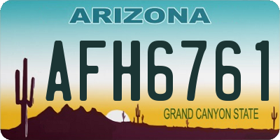 AZ license plate AFH6761