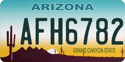 AZ license plate AFH6782