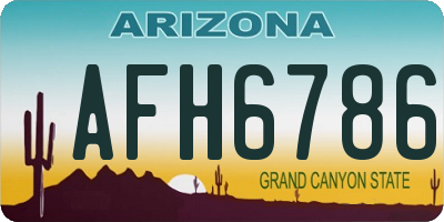 AZ license plate AFH6786