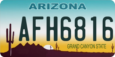 AZ license plate AFH6816