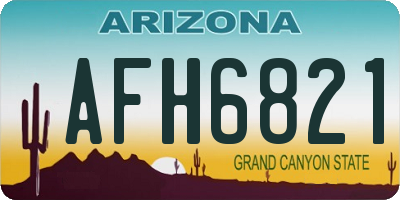 AZ license plate AFH6821