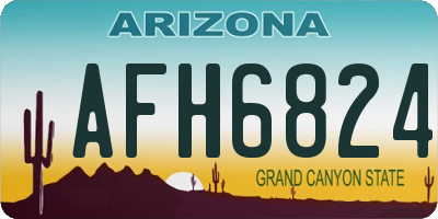 AZ license plate AFH6824