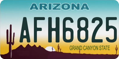 AZ license plate AFH6825