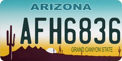 AZ license plate AFH6836