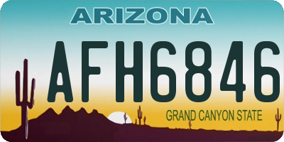 AZ license plate AFH6846