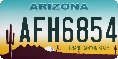 AZ license plate AFH6854