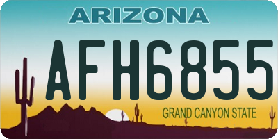 AZ license plate AFH6855