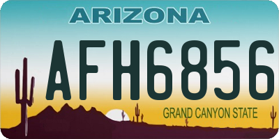AZ license plate AFH6856